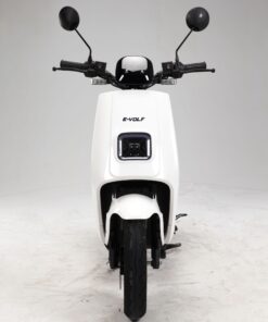 frontal moto eléctrica e-Volf Pegasus blanca