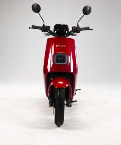 frontal moto eléctrica e-Volf Pegasus roja
